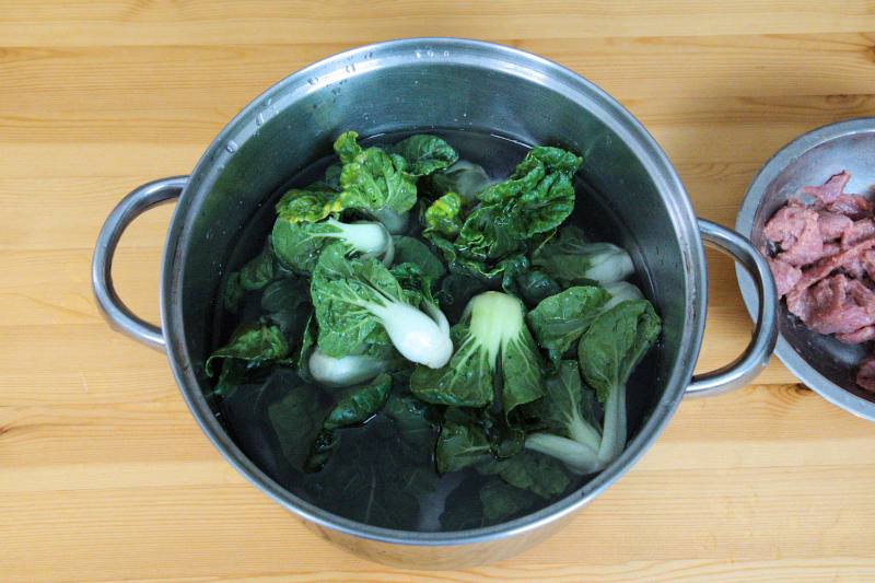 Wash the bok choy thoroughly