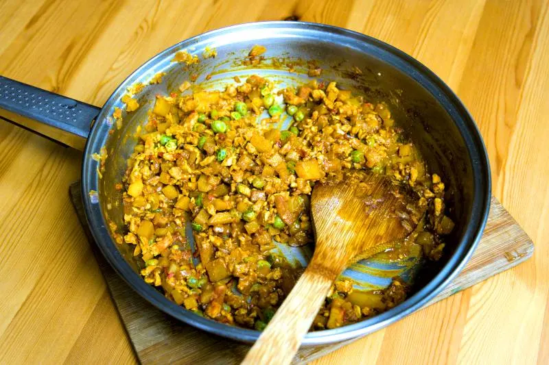 The curry puff filling.